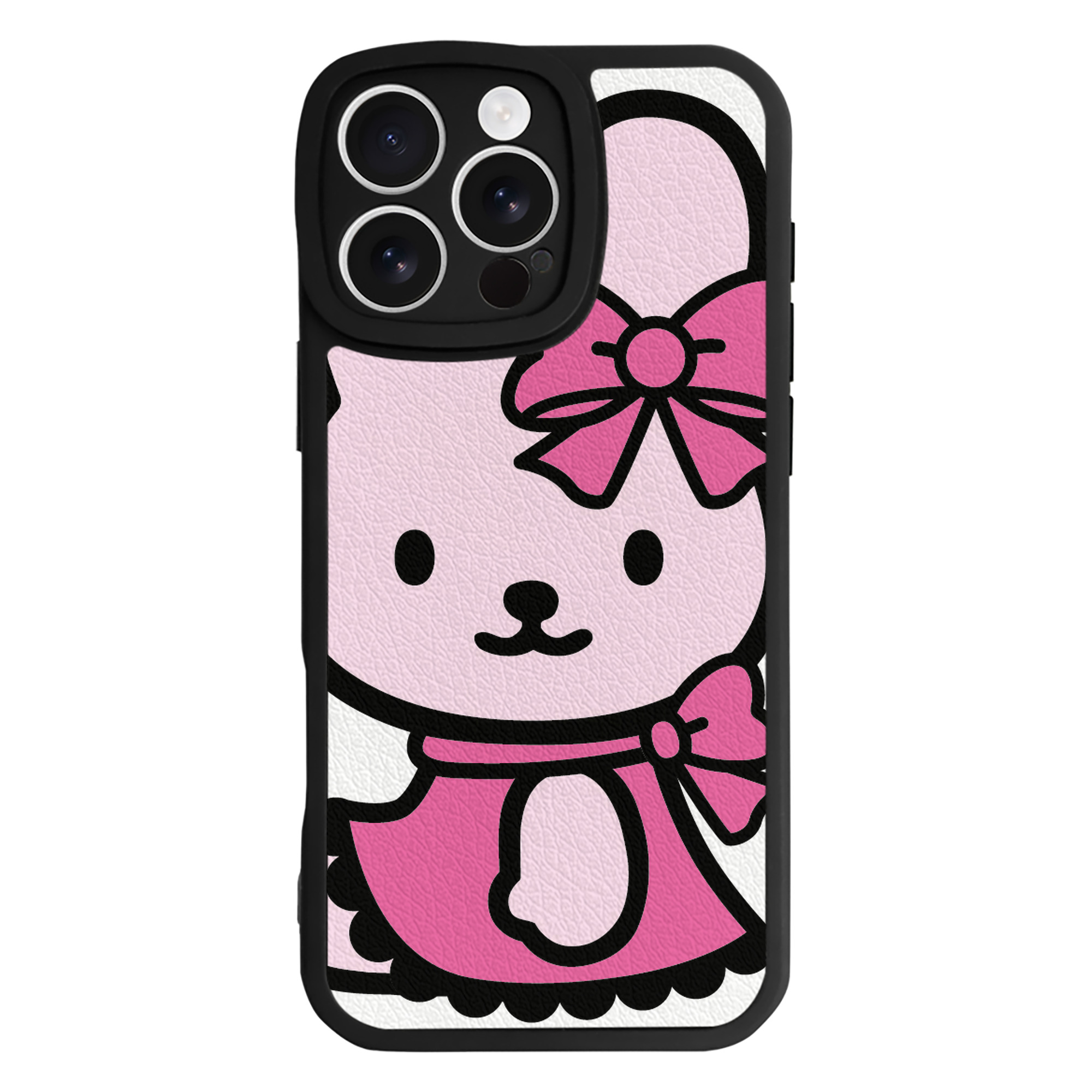 （画像用） Hello Kitty ハローキティ 【iPhone 16シリーズ対応】シリコンスマホケース（レザー調） 材質：シリコン